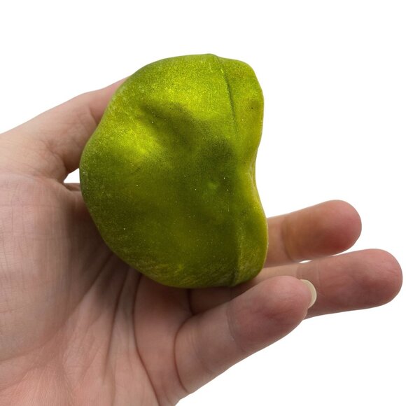 Vtg Christborn Realistic Sugar Frosted Pear Half Ornament Made In Germany 4” - Picture 5 of 7